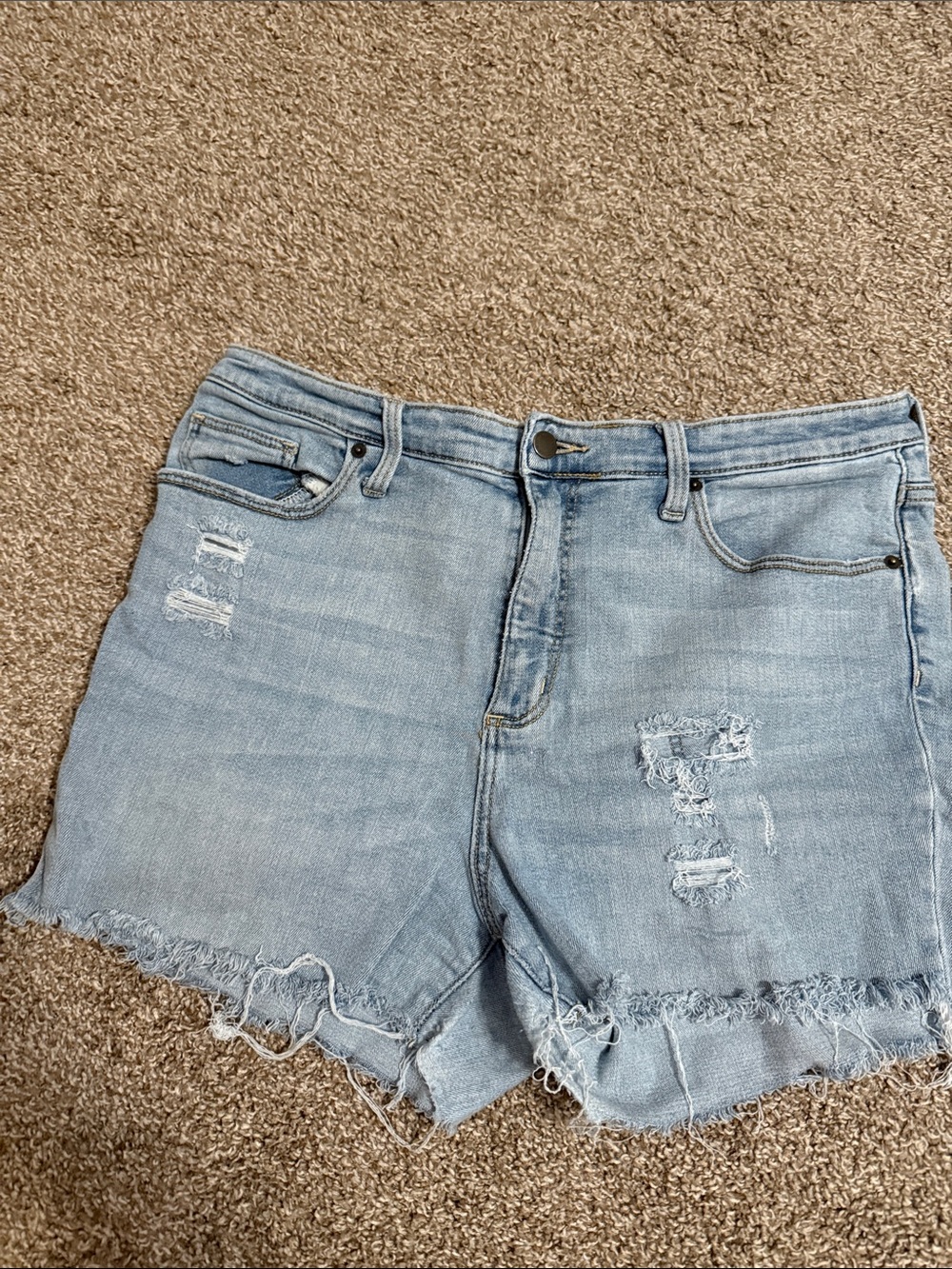 Universal Thread Light Wash Distressed Denim Shorts